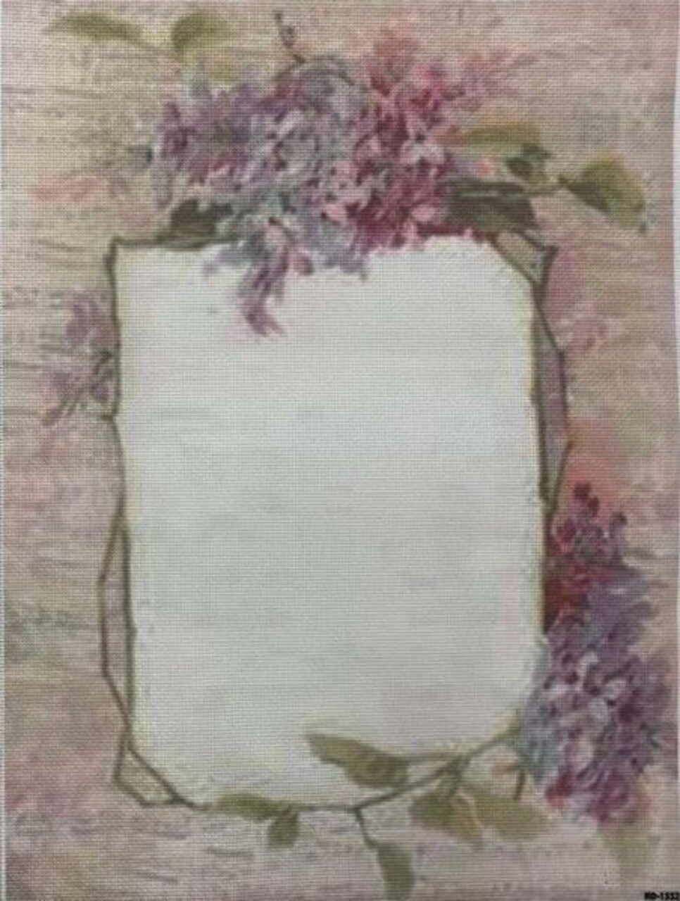 Floral Keepsake Designer Printed AIDA Fabric. Canvas for embroidery with an applied background KF-1332A